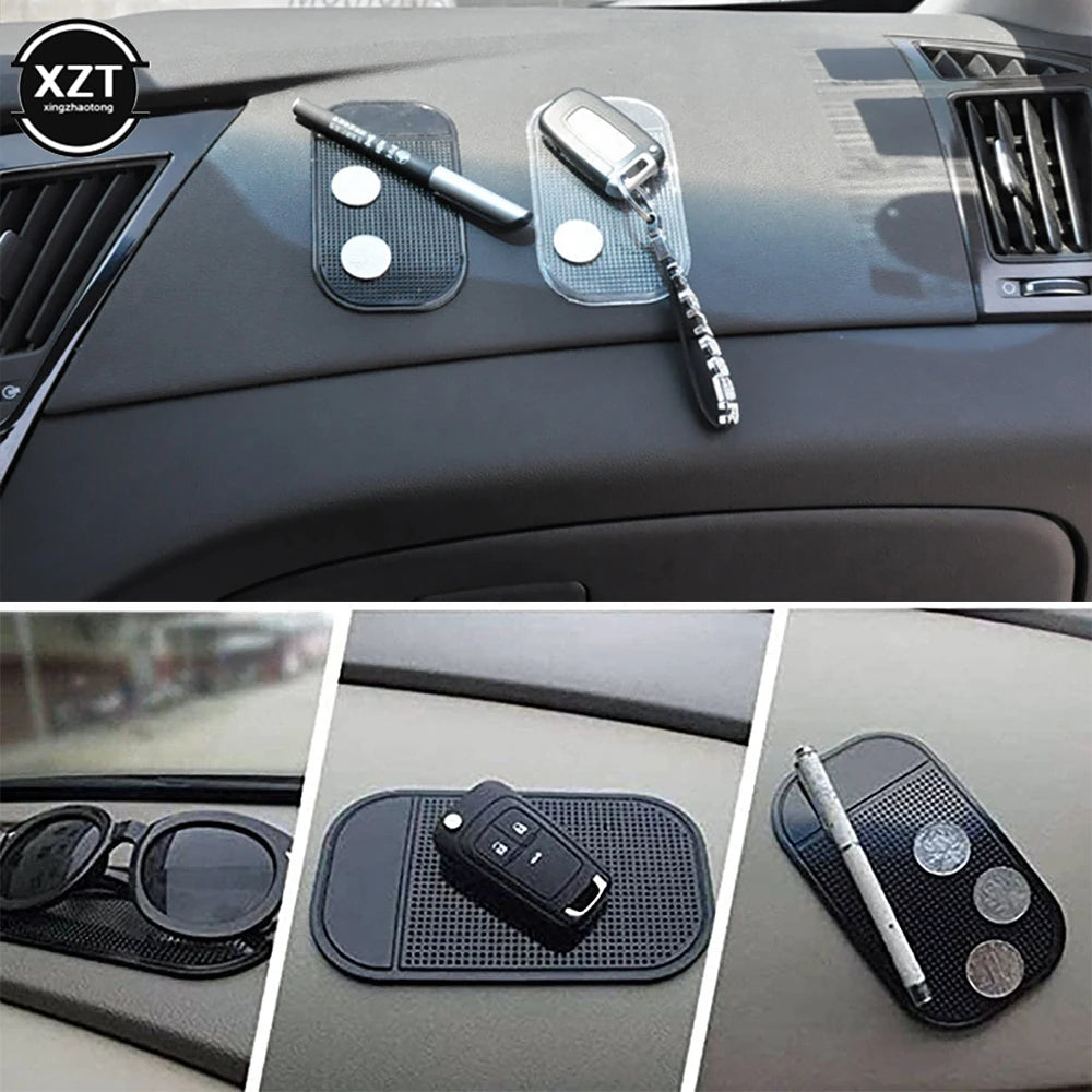 Car Anti-Skid Mat Silicone Perfume Storage High Temperature Resistant Adhesive Silicone Mat Interior Dashboard Holder for Phone