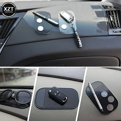 Car Anti-Skid Mat Silicone Perfume Storage High Temperature Resistant Adhesive Silicone Mat Interior Dashboard Holder for Phone