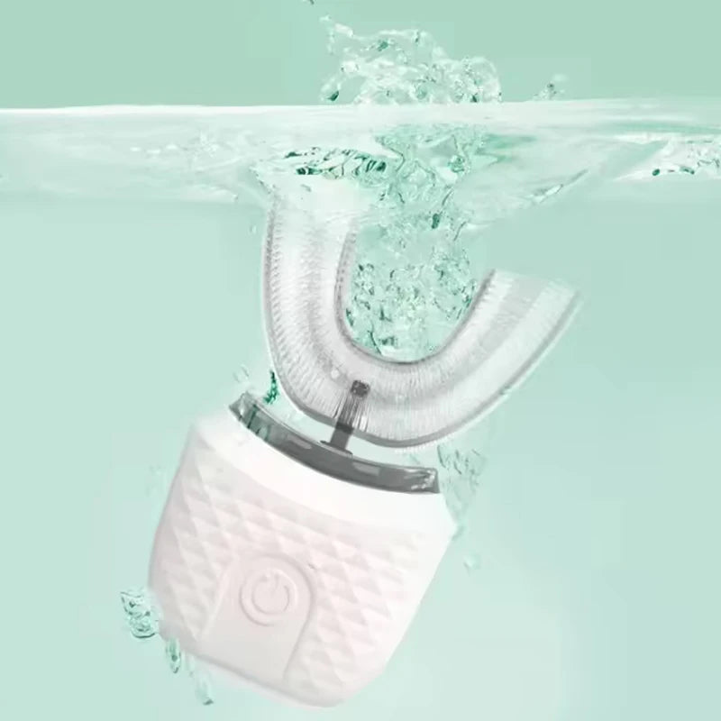 New Rechargeable Smart U-Shape Soft Ultrasonic Waterproof Wireless Toothbrush Set Travel Electric Toothbrush