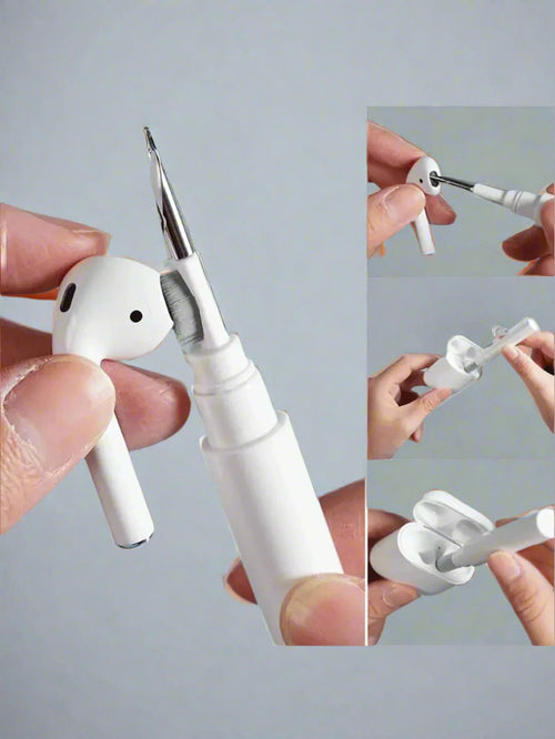 1Pc 3 in 1 Wireless Headphone Case Cleaning Tool Kit Cleaning Brush Headphone Plug Cleaning Pen Cleaning Set Cleaning Dust Pen Earplug Cleaning Brush